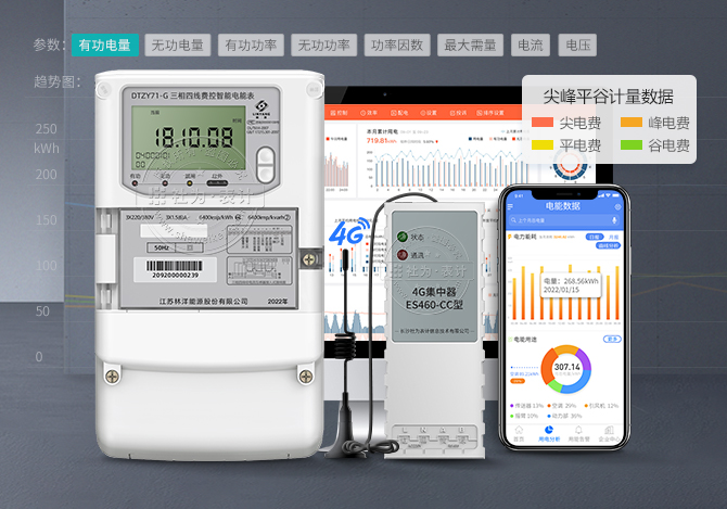 DTZY71三相四線(xiàn)智能電表